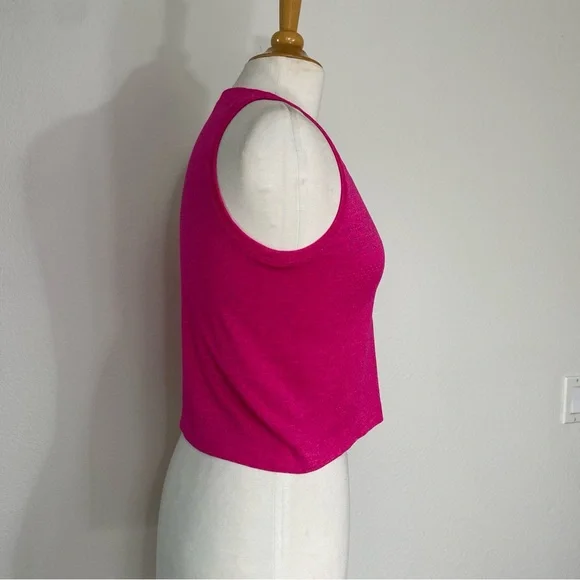 Lululemon Limited Seawheeze Fuchsia Swiftly Breathe Crop Tank Top Size 4 Running - Picture 4 of 14